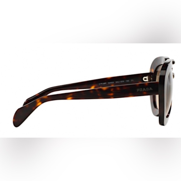 Prada SPR 28R 2AU3DO Oversized aviator Sunglasses - Picture 12 of 13